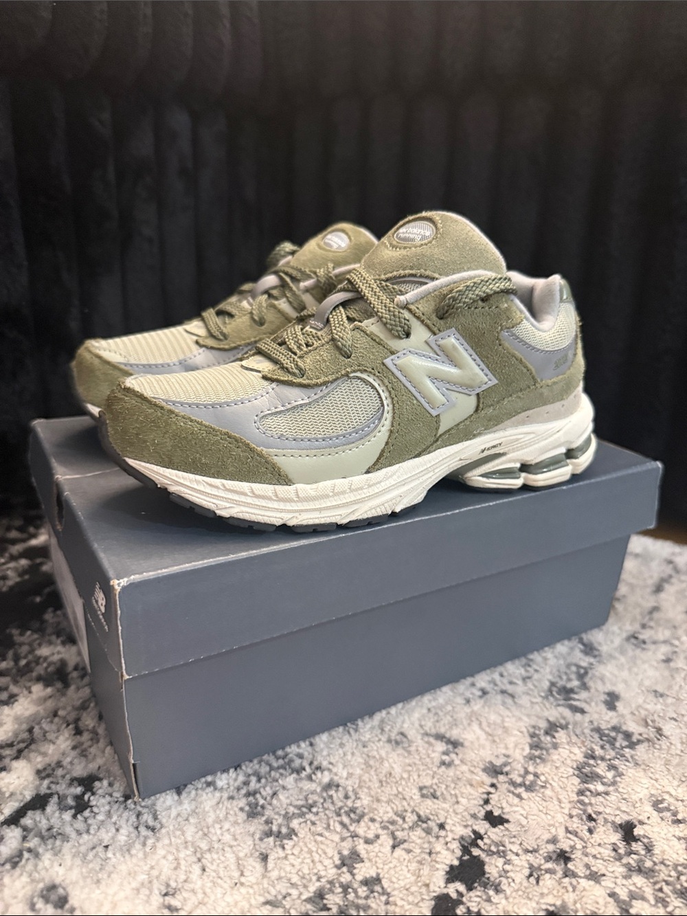 New Balance 2002r Dark Olive kids Size 1Y